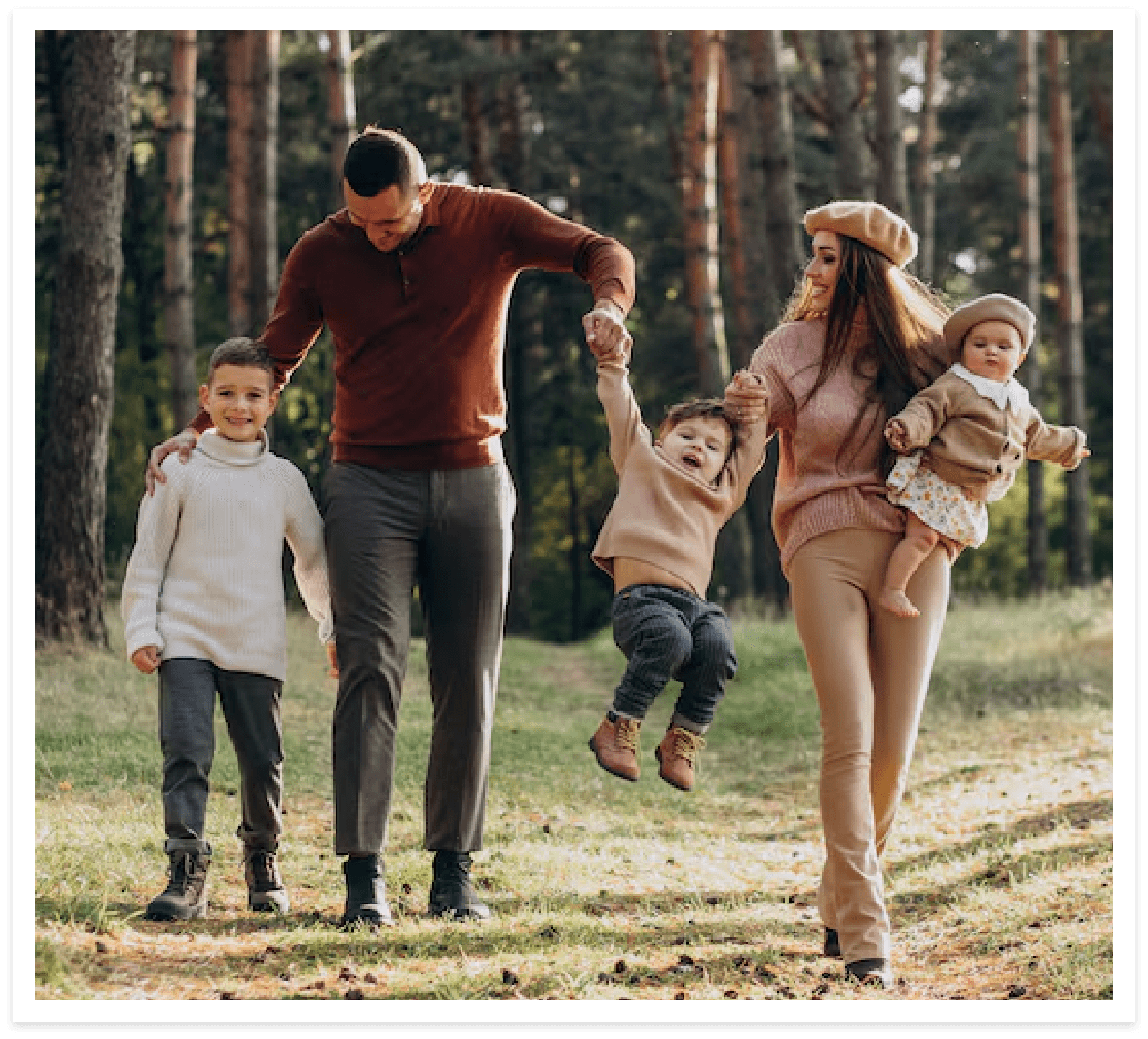 Adviser advising a family