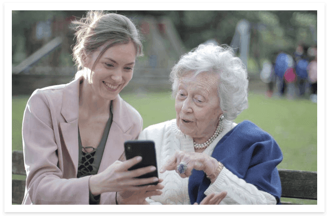 Family reviewing their finances together