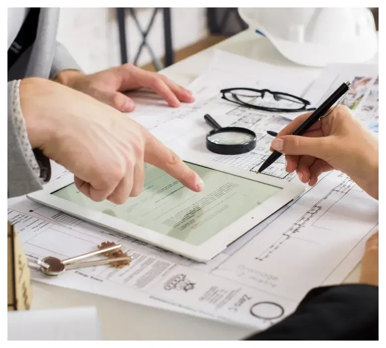 Adviser presenting estate planning services