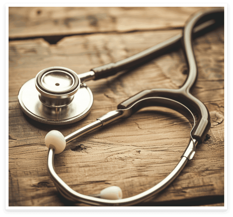 Stethoscope on a desk