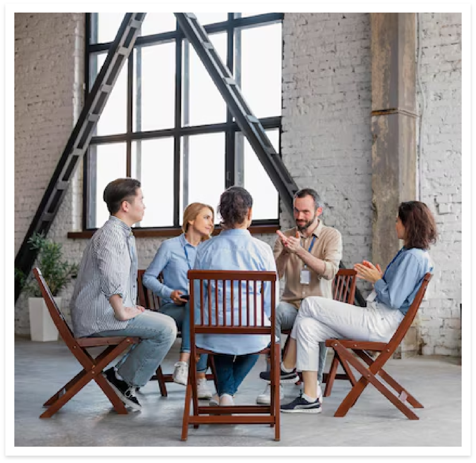 Advisers in a team meeting